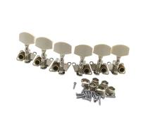 Manopole Di Accordatura A Giunto Singolo Per Chitarra Acustica Testa Quadrata Bianca Aperte Lunghe In Acciaio Avvolgitore A Colonna