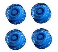 Manopole di controllo blu in acrilico per tono volume con parole bianche per chitarra LP