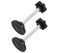 Manopole di Ricambio per Deambulatore e Rollator 2 Pezzi Nero M6 | Plastica e Acciaio al Carbonio Zincato, Compatibilità, Presa Facile, Forma Arrotondata