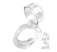 Manopole di sicurezza per fornelli, confezione da 3 pezzi, trasparenti, per manopole con Ø massimo 47 x 37 mm, distanza minima tra le manopole 57 mm