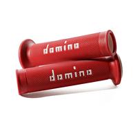 MANOPOLE DOMINO A010 MOTO SCOOTER STRADALI Rosso Bianco ON ROAD RACING Forate