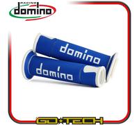 MANOPOLE DOMINO A450 MOTO SCOOTER STRADALI Blu Bianco ON ROAD RACING Forate