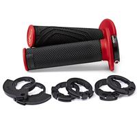 MANOPOLE DOMINO CROSS ENDURO BICOLORE D-LOCK NERO ROSSA CON GHIERE OFF ROAD