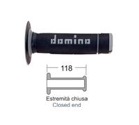 Domino 1295355 Manopole, Nero/Grigio, Set di 2