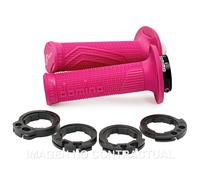 Manopole Domino D100 Con Pulegge Colore Fucsia Per Moto Ricambi Accessori Parti