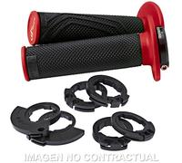 Manopole Domino d200 Nero-Rosso Moto Motore Ricambi Ciclomotore Accessori