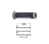 Manopole Domino A350 antracite grigio moto scooter on road stradali forate
