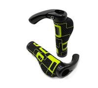 Manopole for manubrio bici Manopole ergonomiche for mountain bike Alluminio Double Lock-on MTB Microfibra + Silicone Comfort Shock Grip for bicicletta (Color : Yellow)