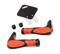 Manopole for mountain bike in silicone multidensità for un controllo confortevole sui sentieri(Black-orange)