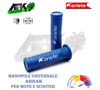 Manopole Forate Ariram Road Racing Grips 120 mm Blu/Bianco per Moto e Scooter