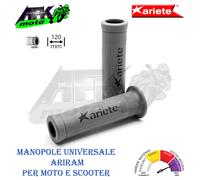 Manopole Forate Ariram Road Racing Grips 120 mm Grigio/Nero per Moto e Scooter