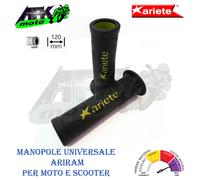 Manopole Forate Ariram Road Racing Grips 120 mm Nero/Giallo per Moto e Scooter