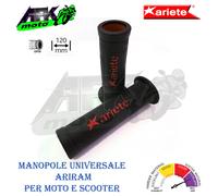 Manopole Forate Ariram Road Racing Grips 120 mm Nero/Rosso per Moto e Scooter