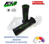 Manopole Forate Ariram Road Racing Grips 120 mm Nero/Verde per Moto e Scooter