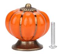 Manopole in ceramica per zucca Maniglia in stile europeo per mobili per cassetti dell'armadio Ceramica in lega di zinco 35 mm 1,38 pollici 65 g 2,3 once Cucina Bagno (Arancia)