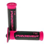 Manopole in gomma PROGRIP 732 Road - nero/rosa [Ø 22 mm]