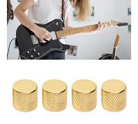 Manopole in metallo piatte per chitarra e basso manopole per il controllo del volume/tono della chitarra manopole universali per potenziometri compatibili con amplificatori chitarra e basso 4 pezzi co