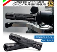 MANOPOLE MANUBRIO ANTISCIVOLO PER PEUGEOT BELVILLE 200 NERO CON CONTRAPPESI