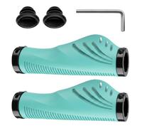 Manopole manubrio per mountain bike | Bicicletta da strada e pieghevoli, design in gomma con collari terminali in alluminio, coppia da 138 mm
