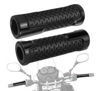 Manopole Moto 2 Pezzi Manopole Manubrio 22mm/24mm Manopole in Gomma Gomma per Manubrio Manopole Scooter per Moto Scooter Quad Cruiser Off Road (Nero)