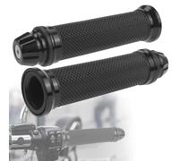 Manopole Moto 2 Pezzi per Manubrio 22mm/24mm in Gomma - Per Scooter, Quad, Cruiser, Off Road (Nero)