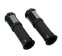 Manopole Moto in Alluminio e Gomma per Yamaha RD 250 350 500 LC, Soft & Secure Grip, Leggere e Resistenti, Superficie Antiscivolo,A Black