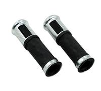 Manopole Moto in Alluminio e Gomma per Yamaha RD 250 350 500 LC, Soft & Secure Grip, Leggere e Resistenti, Superficie Antiscivolo,B Silver