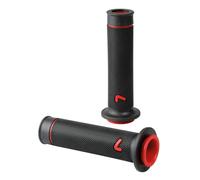MANOPOLE MOTO MOTORE SCOOTER QUAD IN GOMMA UNIVERSALI ANTISCIVOLO NERO ROSSO