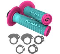 MANOPOLE MOTO SCOTT CROSS ENDURO AZZURRO ROSA SX II LOCK ON CON CAM ACCELERATORE