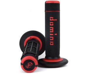 Manopole Motocross Domino bicolor Nero Rosso