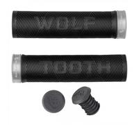 Manopole MTB ECHO LOCK-ON Nero Argento 132x32mm Grip Ergonomico