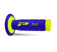 manopole motocross enduro Progrip 791 doppia densita' giallo fluo/blu