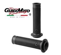 MANOPOLE NERE GOMMA ANTISCIVOLO TERMINALI APERTI MOTOCICLI SCOOTER QUAD LAMPA L9