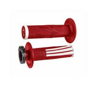 Manopole ODI Emig Pro v2 Lock-On Rosso/Bianco per Moto Ricambi Ciclomotore