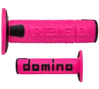Manopole Off Road Domino A360 Rosa / Nero (chiuse)
