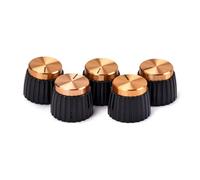 Manopole per Amplificatore Chitarra Oro a Pressione 5 Pezzi | Abs, Facili da Usare, Accessori per Chitarra Elettrica, Pomelli Colorati Gd59