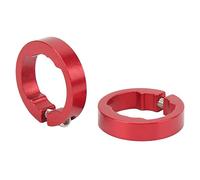 Manopole per Bici Anelli di Bloccaggio, 2 Pezzi Tappi Terminali per Manubrio per Bicicletta in Lega di Alluminio Bloccaggio per Impugnatura per Bici Morsetti per Manubrio per Bici da 22,2 Mm(Rosso)