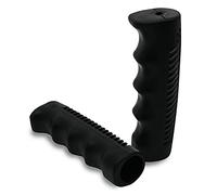 Manopole per bicicletta in stile rétro, nere, gomma, antiscivolo, morbide, 1 paio di olandese e da città, donna uomo, biciclette single speed, con impugnatura classica 22,2 mm