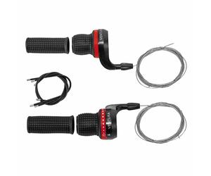 Manopole per cambio bici da montagna Ventura Gripshift 3 x 7v. (coppia) con rive