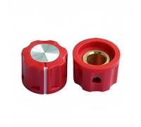 Manopole per chitarra, 15 pezzi, 16 x 12 mm, manopole in plastica per amplificatore per chitarra, regolazione del volume HIFI DVD, effettore, foro interno 6,4 mm (rosso)