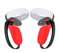 Manopole per controller Oculus Quest 2, in silicone Unibody con cinturino regolabile per nocche compatibile con accessori Quest 2 (rosso)