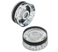 Manopole per controllo del volume e del tono, 6 mm, compatibili con chitarra elettrica e basso, manopole in acrilico per cilindro (trasparente)