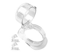 Manopole per fornelli con blocco bambini, 3 pz, trasparente, per manopole grandi con Ø max. 52 x 45 mm, distanza minima tra le manopole 63 mm, blocco baby del pannello di controllo del fornello