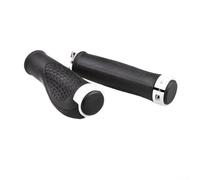 Manopole per manubrio della bicicletta, ergonomiche, piatte, in gomma, leggere, 155 g, comode, ammortizzanti, adatte alla maggior parte degli steli da 25,4 mm e 31,8 mm, nero, bianco, rosso, blu, oro