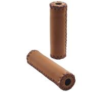 Manopole per manubrio in pelle ad alte prestazioni per biciclette retrò, progettate per migliorare la sicurezza e il controllo della guida (85 mm nero)