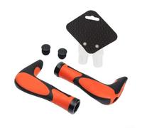 Manopole per manubrio MTB progettate per comfort e controllo sui sentieri (una coppia nero-arancione)