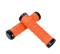 Manopole per Manubrio per Bicicletta,Impugnature per Moto Antiscivolo Manopole per Manubrio per Bici Mountain Bike(Arancione)