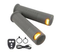 Manopole per manubrio per scooter elettrico con indicatori di direzione wireless integrati e segnali telecomandati, 135 mm, in silicone ABS, adatti ai comuni modelli di scooter elettrici per una guida