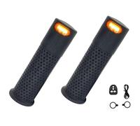Manopole per manubrio scooter elettrico con indicatori di direzione integrati, per Xiaomi M365/Pro 1S/Pro 2/Mi3, Silicone-ABS, 135 mm, nero/grigio