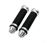Manopole per moto CNC Alluminio Gomma Antiscivolo - Impugnature Ergonomiche per Sicurezza e Comfort - Universali per Enduro Street - 6 Disponibili(Silver)